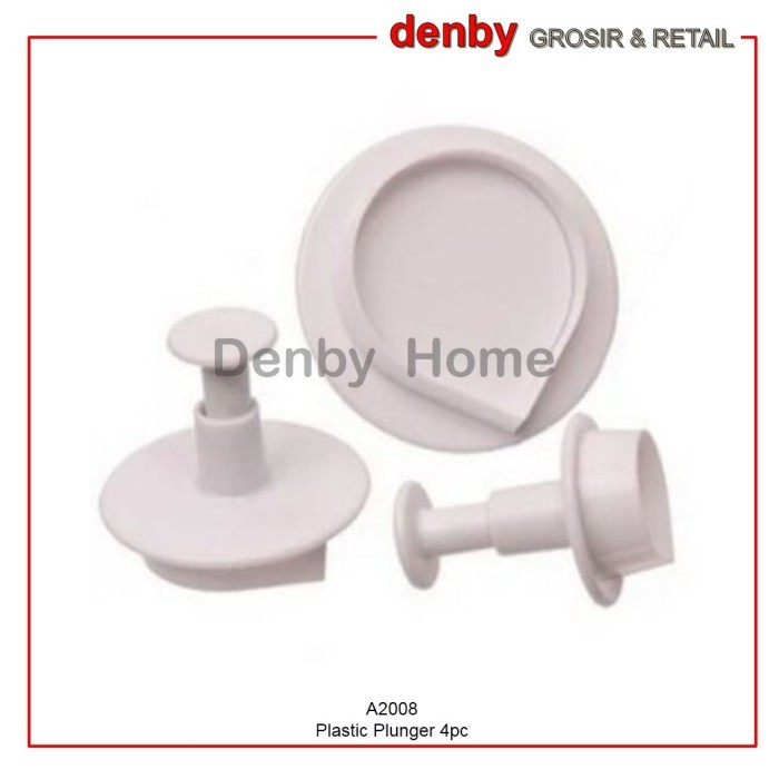 

TERMURAH CETAKAN KUE COOKIE PRESS BISKUIT PLASTIK PLUNGER 4PC A2008