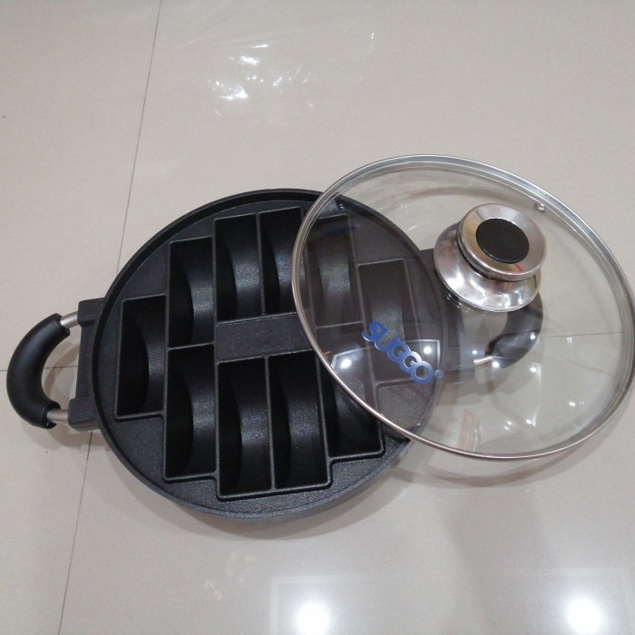 

READY CETAKAN KUE PANCONG TEFLON NON STICK DIAMETER 23.5CM + PENUTUP KACA