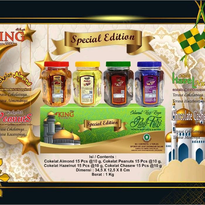 

New! D'KING COKELAT SPECIAL EDITION 1 DUS HAZELNUT PEANUTS CASHEW ALMOND HAMPERS LEBARAN Idul Fitri