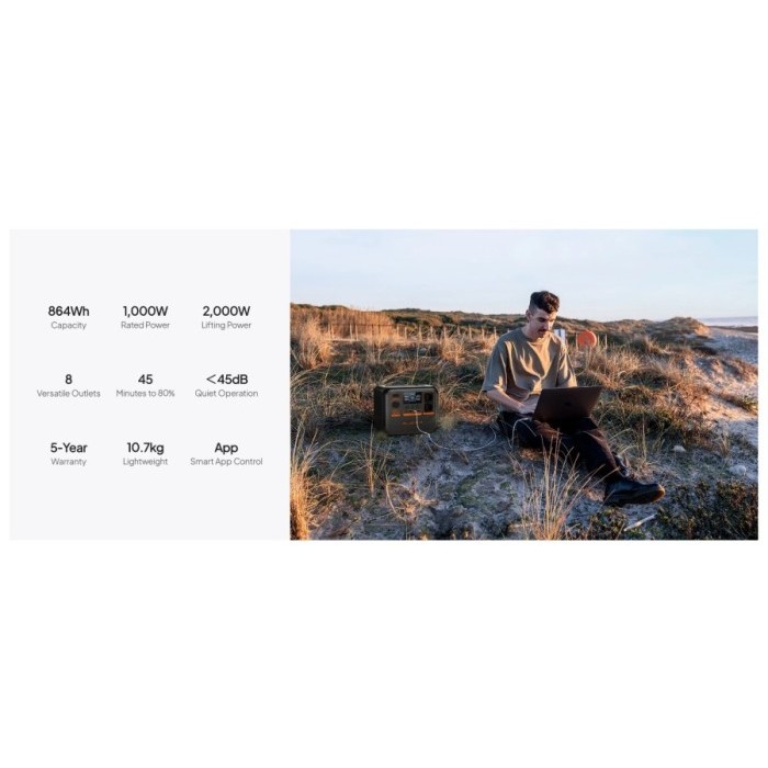 BLUETTI EB70, POWER STATION 720Wh/1000W + SOLAR PANEL