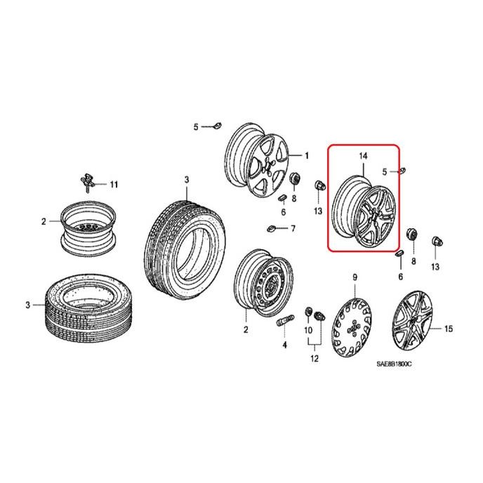 Velg Roda Jazz Gd3 2005-2007 15X6 Original Bbeesstt