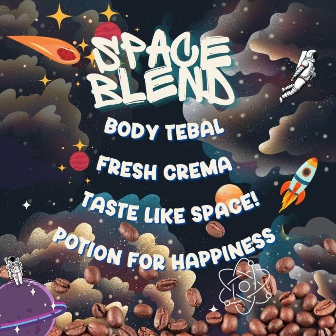 

Space Blend (200 Gram) Roastery Arabica Blend Coffee Beans Biji Kopi