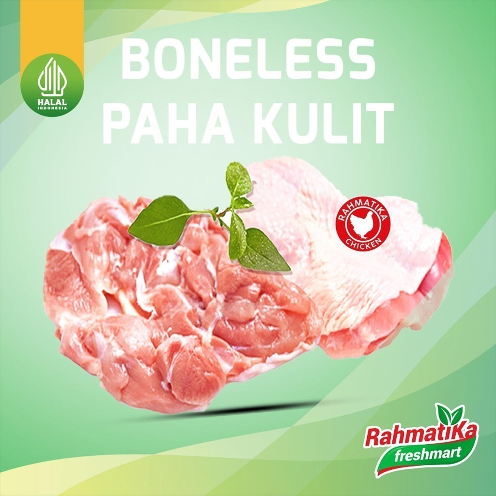 

Boneless Paha Kulit Segar / Fillet Paha Kulit Fresh 500 gram (Ayam Segar)