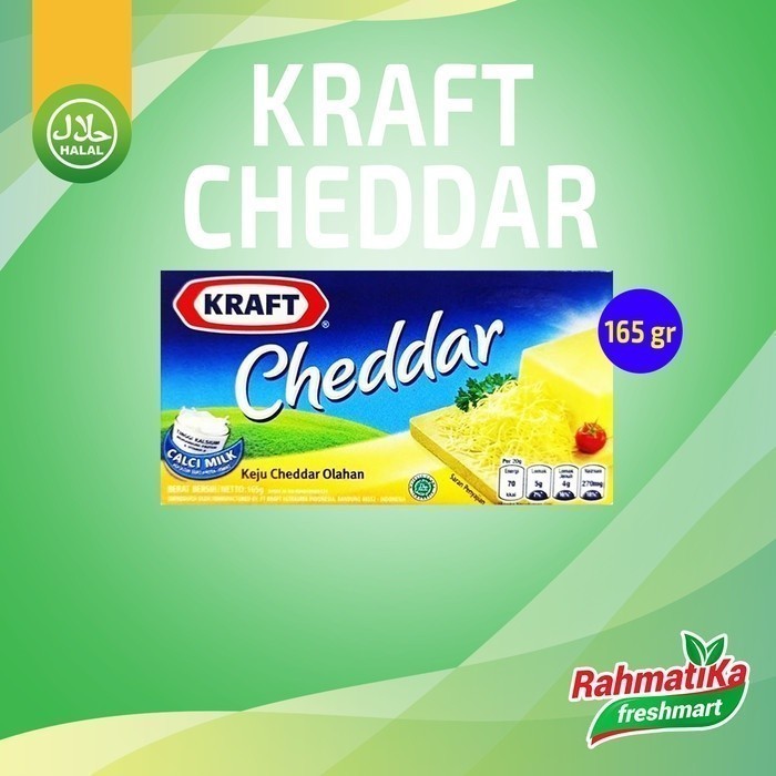 

Kraft Cheddar / Keju Chedar Olahan 165 gram