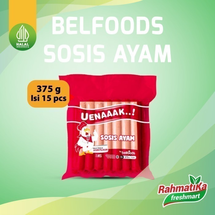 

Belfoods Uenak Sosis Ayam 375 gr Isi 15
