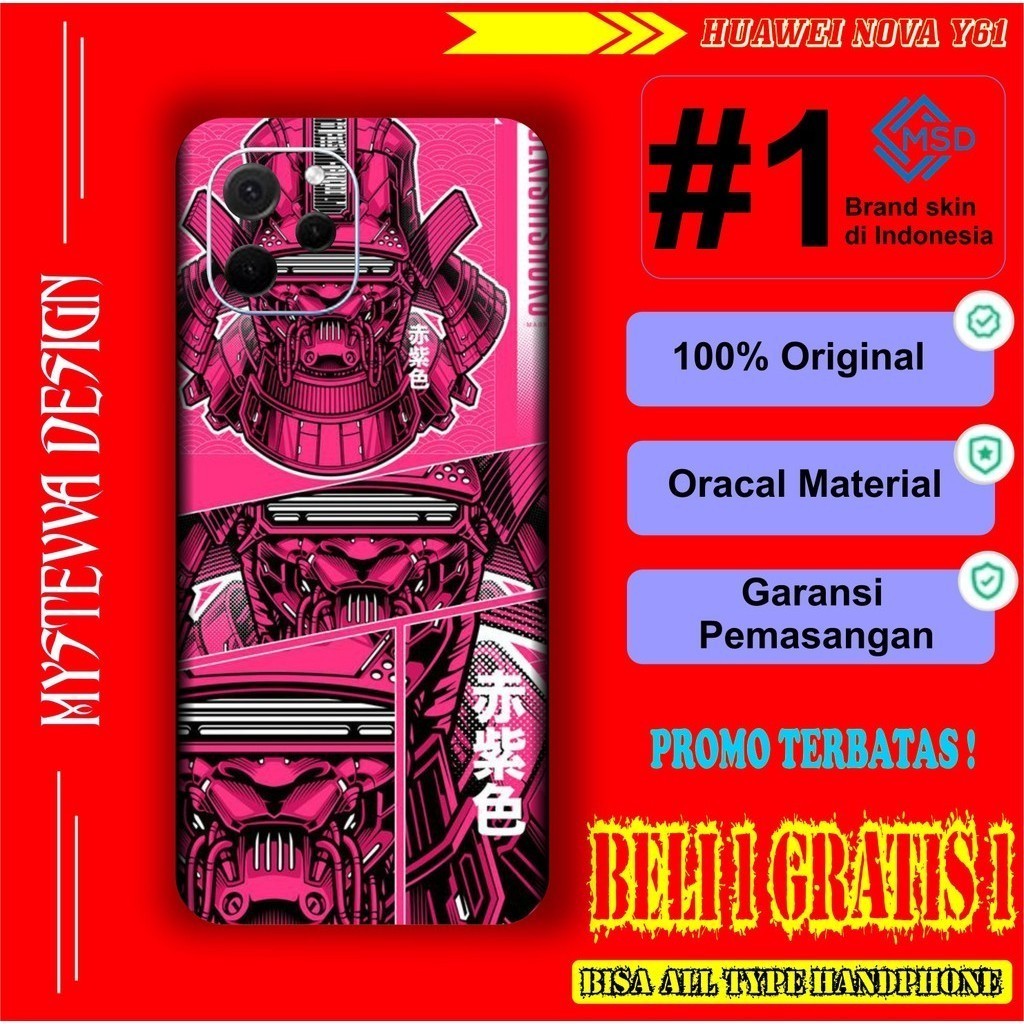 

Terlaris Huawei Nova Y61 Garskin Stiker Custom Case Laminasi Tebal COD