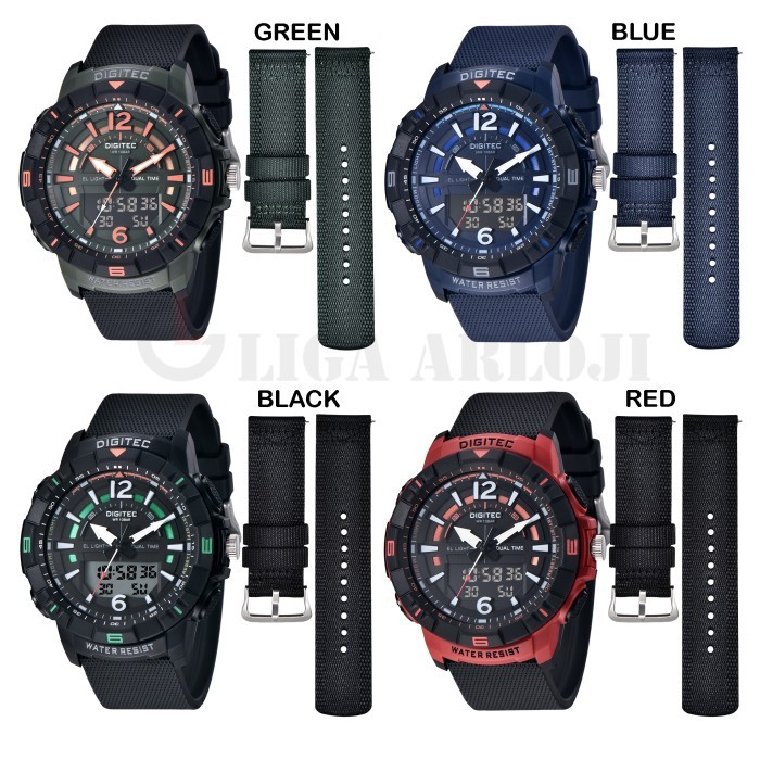 Digitec Da-2130T - Jam Tangan Pria - Free Strap - 2130 - Double Time