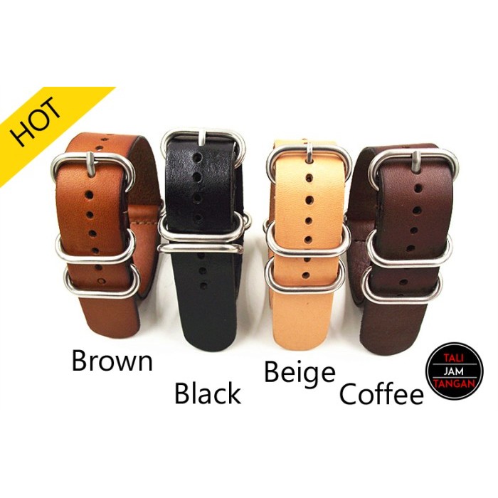 Tali Jam Tangan Zulu Kulit Asli 22Mm