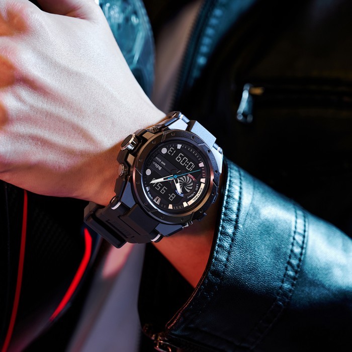 Biden Jam Tangan Pria Militer Digital&Analog Tali Silikon Olahraga Jam