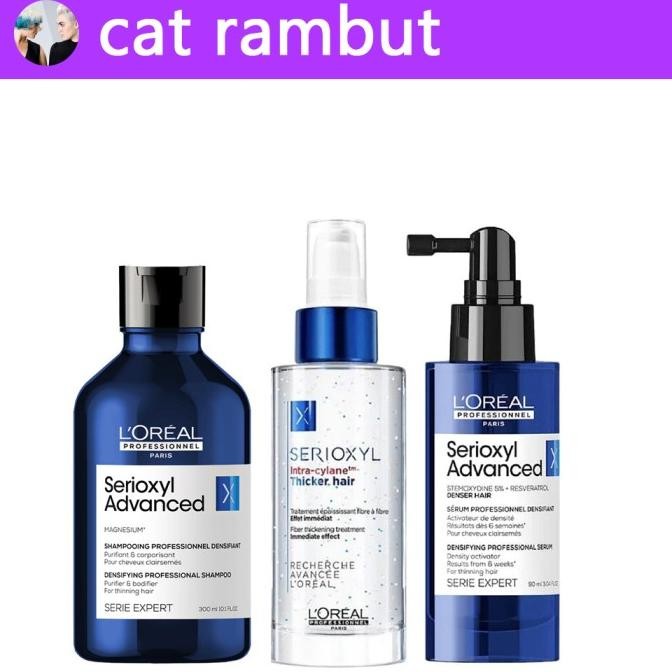 Loreal Serioxyl Shampoo Denser Thicker Serum Rambut Rontok Menipis