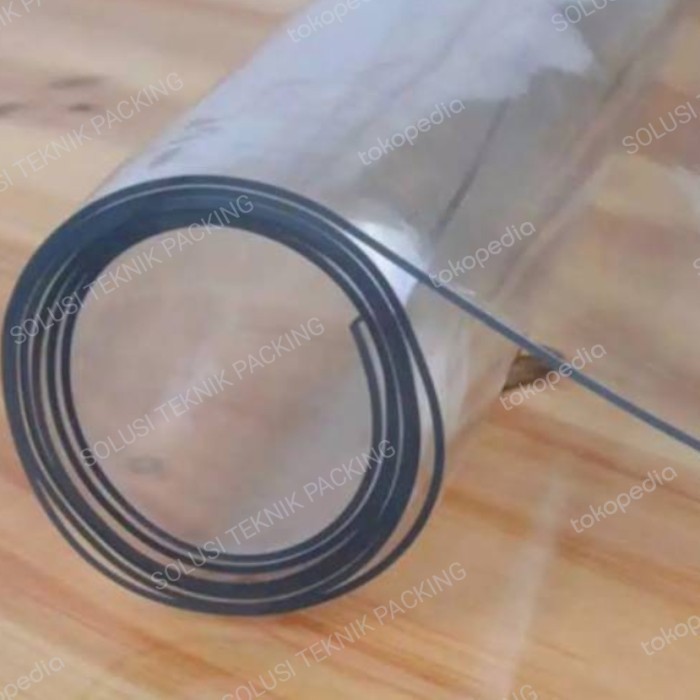 TERLARIS PLASTIK TAPLAK MEJA ( ALAS MEJA PVC TRANSPARAN) 0,5MM X 120CM X 120CM
