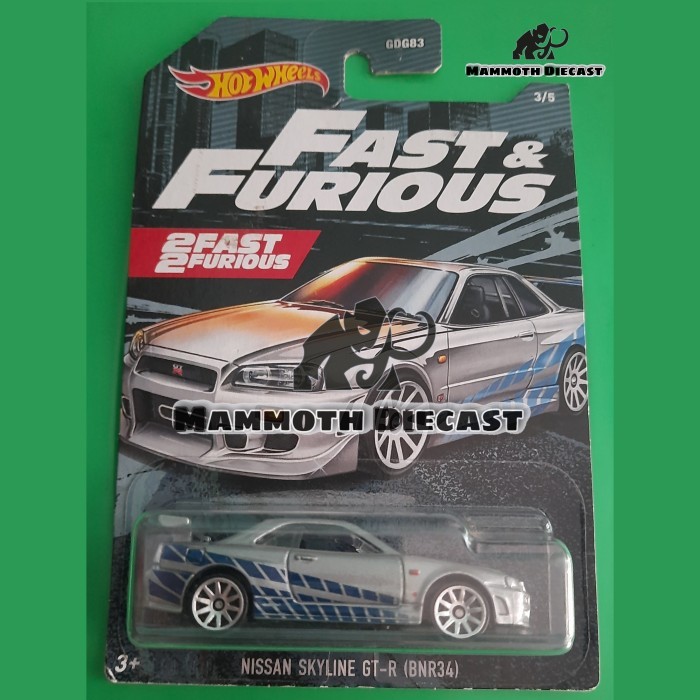 HOT WHEELS HOTWHEELS NISSAN SKYLINE GTR R34 FAST AND FURIOUS