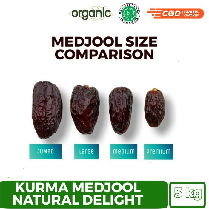 

Kurma Medjool Natural Delight Premium 5Kg - Medjol California - Jumbo
