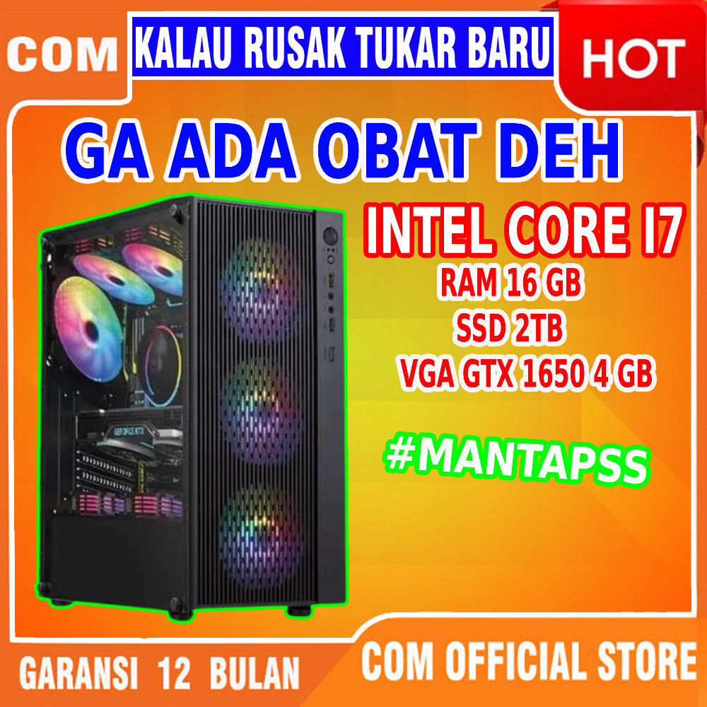 komputer lengkap cpu pc computer CORE I7 rakitan GAMING EDITING murah RAM 16GB GARANSI 1 TAHUN