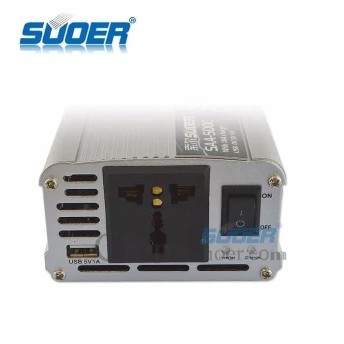 Suoer 2 In 1 ( Inverter + Charger ) 500 Watt Suoer SAA 500W/C