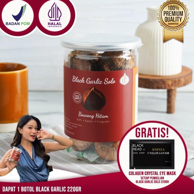 

Black Garlic Tunggal HSD 220g - Fermentasi 90 Hari, 100% Alami BPOM
