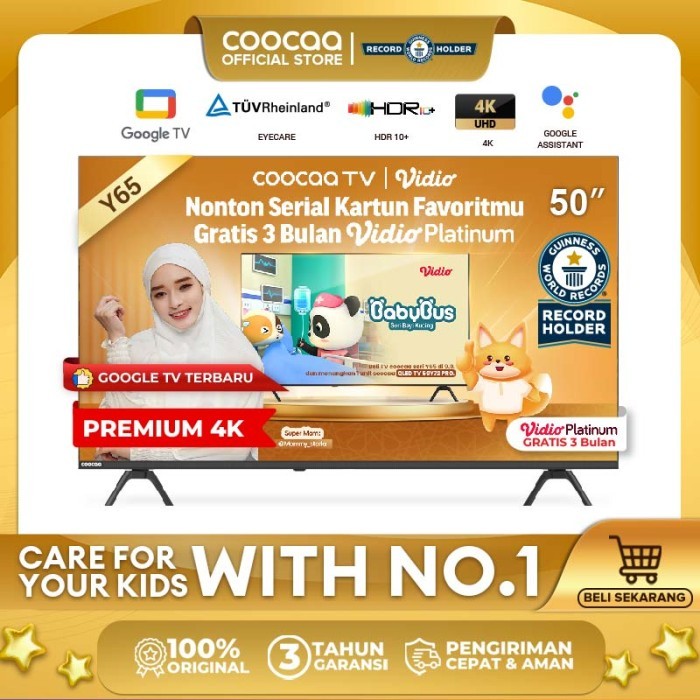 NEW COOCAA 50 INCH GOOGLE TV-4K UHD-DOLBY AUDIO (COOCAA 50Y65)