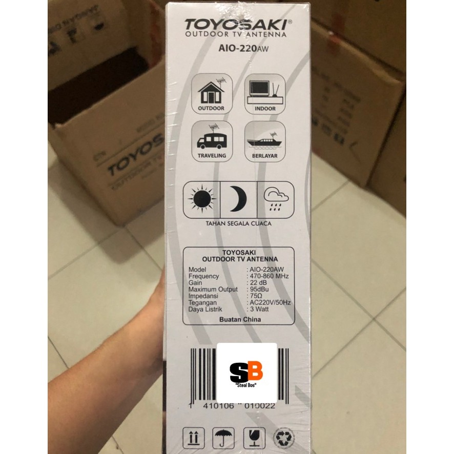 ANTENA TV TOYOSAKI AIO-220 AW/OUTDOOR TV ANTENA/INDOOR TV ANTENA