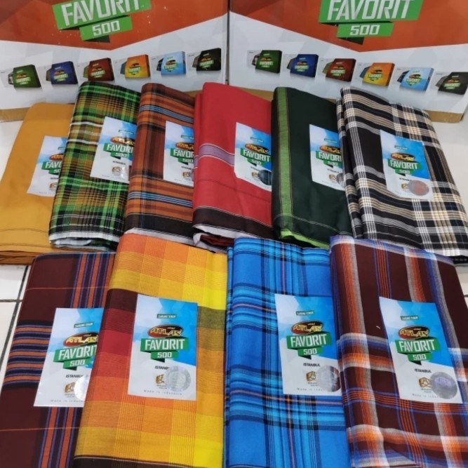 Sarung Atlas Favorit 500 - untuk 1 kodi isi 20 pcs UK dewasa