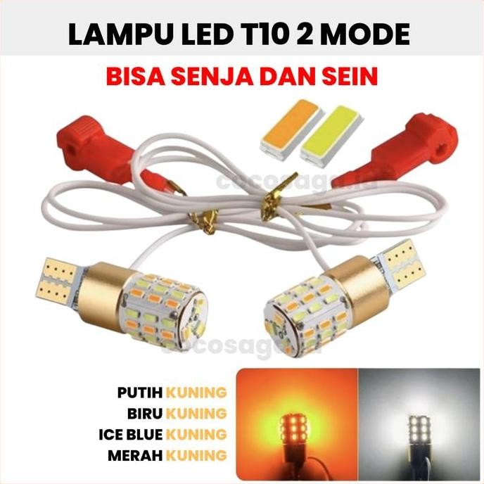 PAKET COMBO LED T10 SEN+SENJA 2MODE MODEL LUMINOS 2302T
