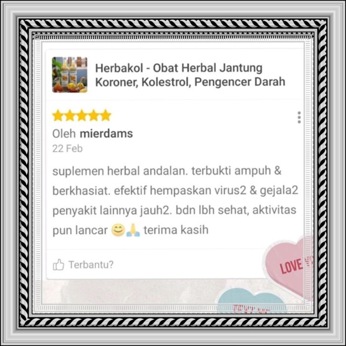 

Obat Herbal Bawang Putih Jahe Lemon Cuka Apel Madu - Herbakol
