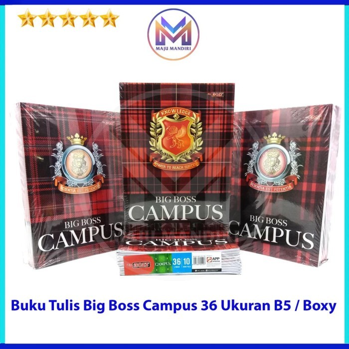 

MURAH BUKU TULIS BIG BOSS CAMPUS ISI 36 LEMBAR UKURAN B5 / BOXY CAMPUS 36 KODE 1050