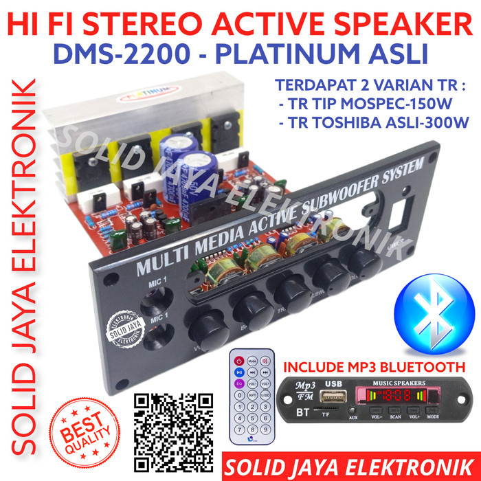 KIT POWER SPEAKER AKTIF 150W DMS 2200 DMS2200 SUB WOOFER MIC PLATINUM