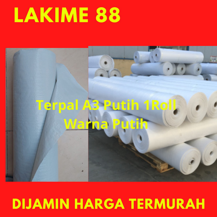 Terpopuler Terpal Plastik A3 1 Roll @ 100 Meter Warna Putih