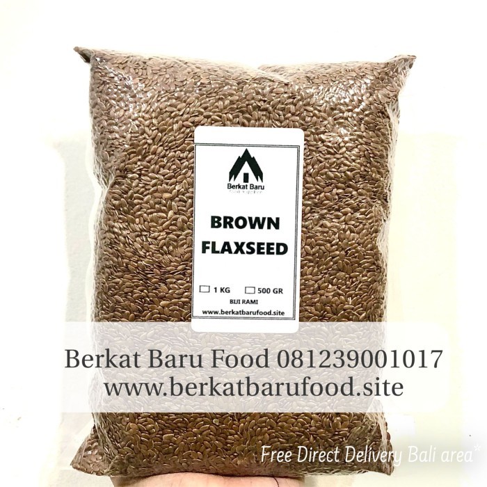 

HRG DISKON Premium Flaxseed Raw Organic 1 Kg / Flaxseeds Mentah Organik 1 Kg