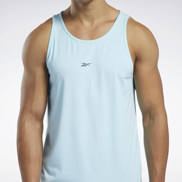 Murah Reebok Les Mills / Lesmills Regular Fit Tank Top Light Blue - Gn5964