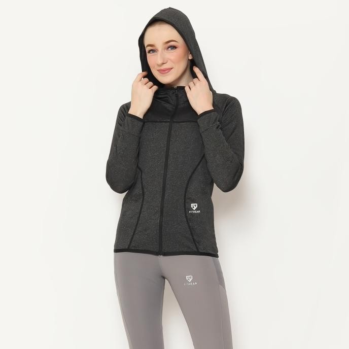 Grosir Jaket Olahraga Wanita Fitwear_Id (Running,Sepeda,Gym ) Border [Black]