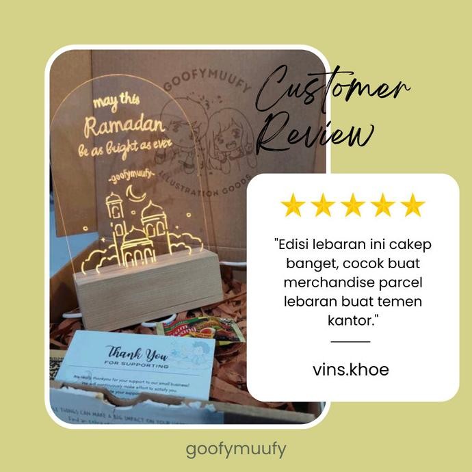 

Terbaru Laris!, Hampers Kado Moodlamp Lebaran | Led Acrylic Custom Goofymuufy - Kubah