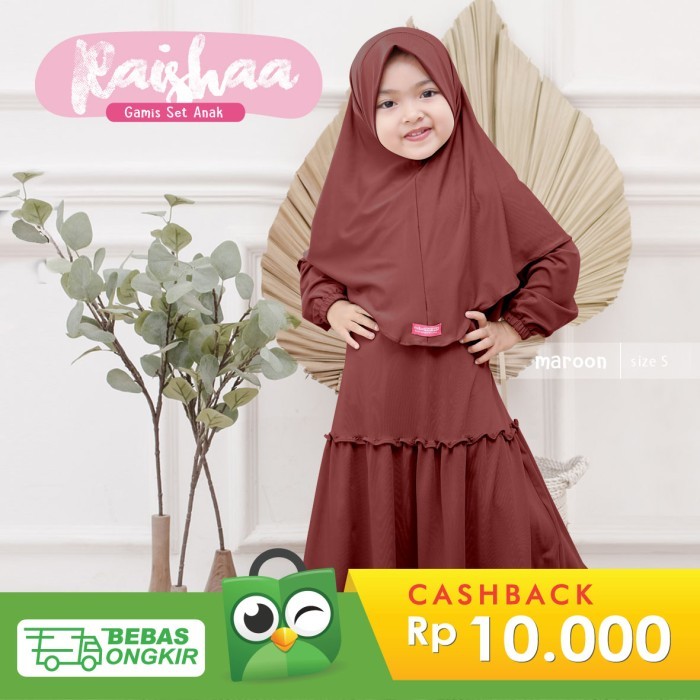 HL75 Cutemoslem Raishaa-Gamis Set Anak- S PROMO