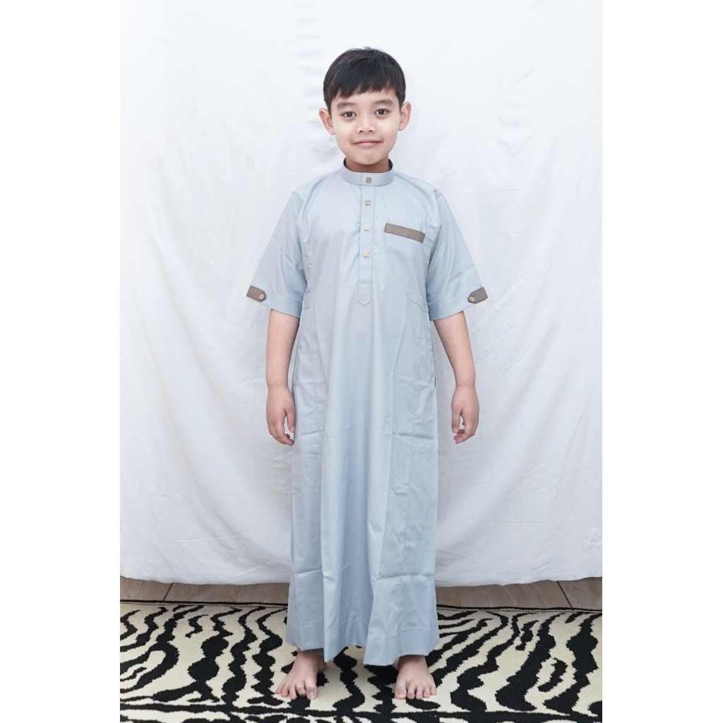 TX300 Gamis Anak ANNABAWI - Jubah El-Harmisa - Biru Telur Asin PROMO SPECIAL
