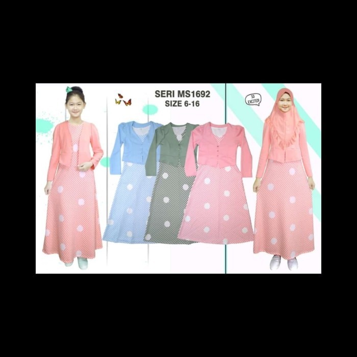 AO945 Gamis Rompi Anak Remaja (MS1692) TERBARU