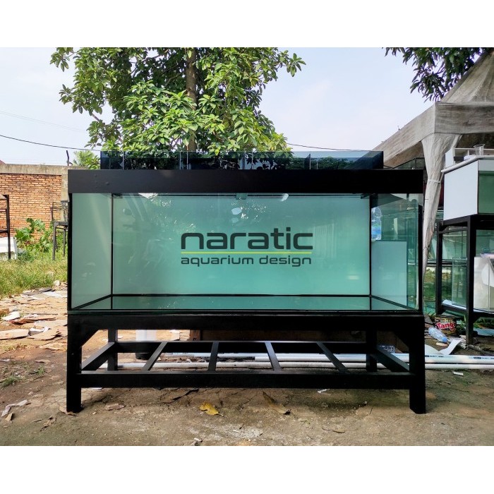 Aquarium 150x60x60 10mm + rak holo 4x6 pendek