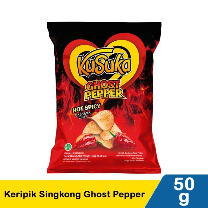 

PROMO Kusuka Keripik Singkong Ghost Pepper 50g / Super Pedas 50g