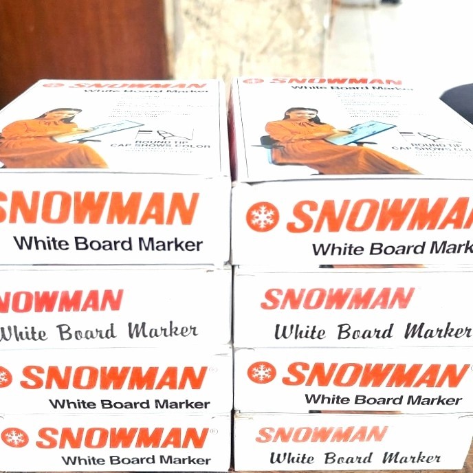 

spidol snowman white bosrd marker asli