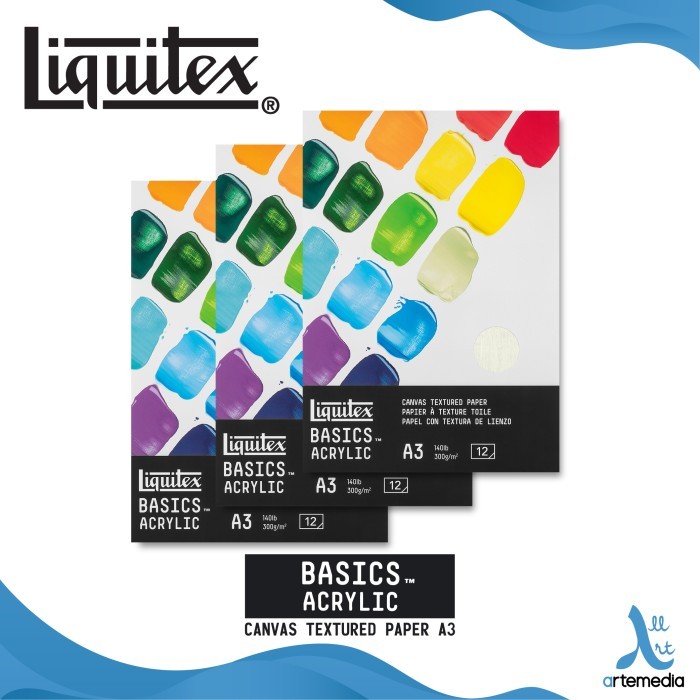 

Kertas Gambar Liquitex Basics A3 Canvas Texture Acrylic Paper Pad