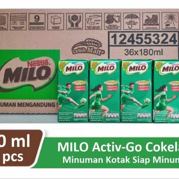 

Susu Milo Cokelat Nestle 1 Dus 36 X 180 Ml Best Seller