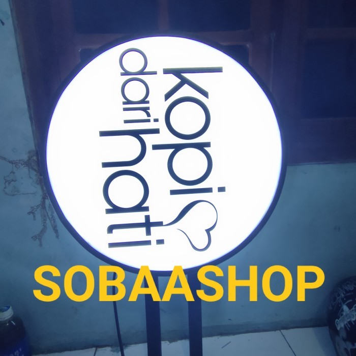 NEON BOX BULAT 60CM + BRACKED