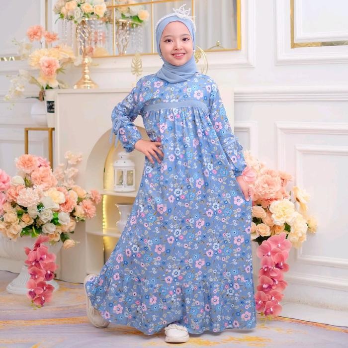 Gamis Anak Dayana Volume 2 Motif Premium - Syari, Remaja, Baju, Dress, Panjang, Muslim, Katun