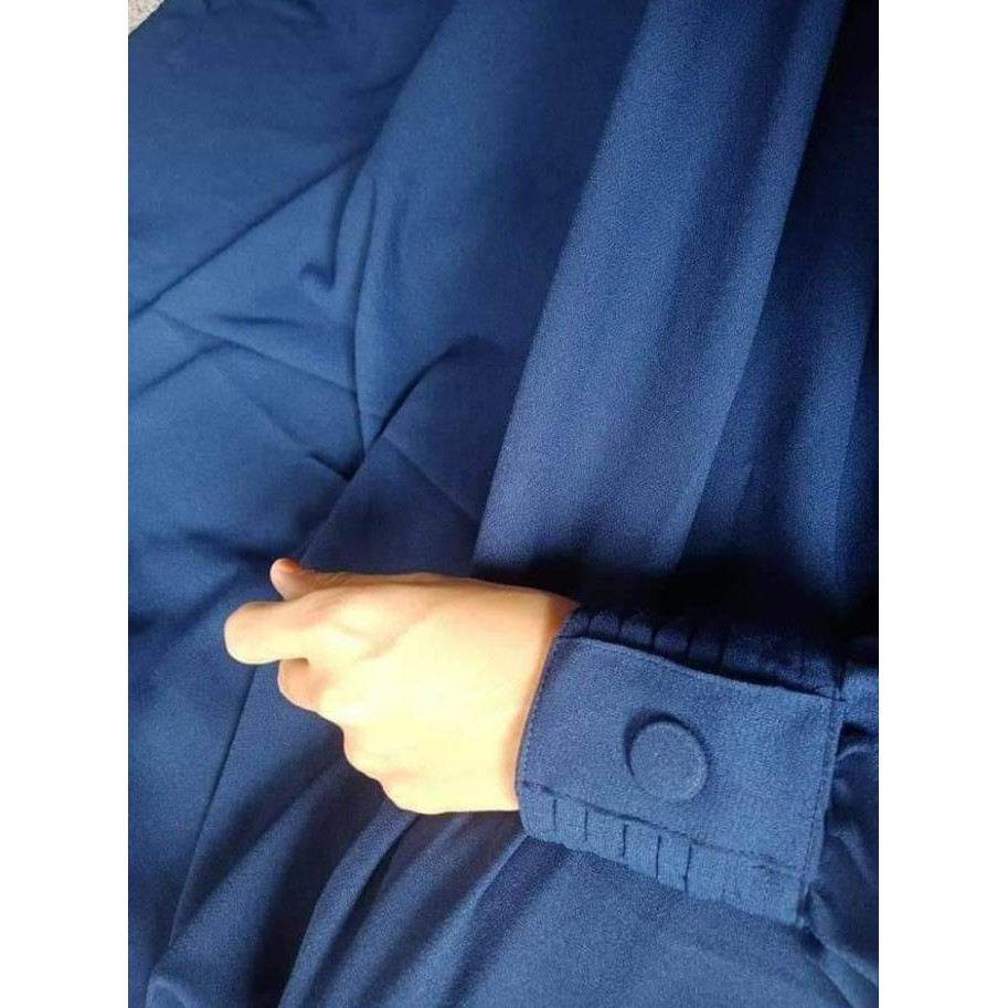 Gamis Navy Polos/Gamis Biru Polos/Gamis Hermosa/Gamis Polos/Gamis Payu Terlaris