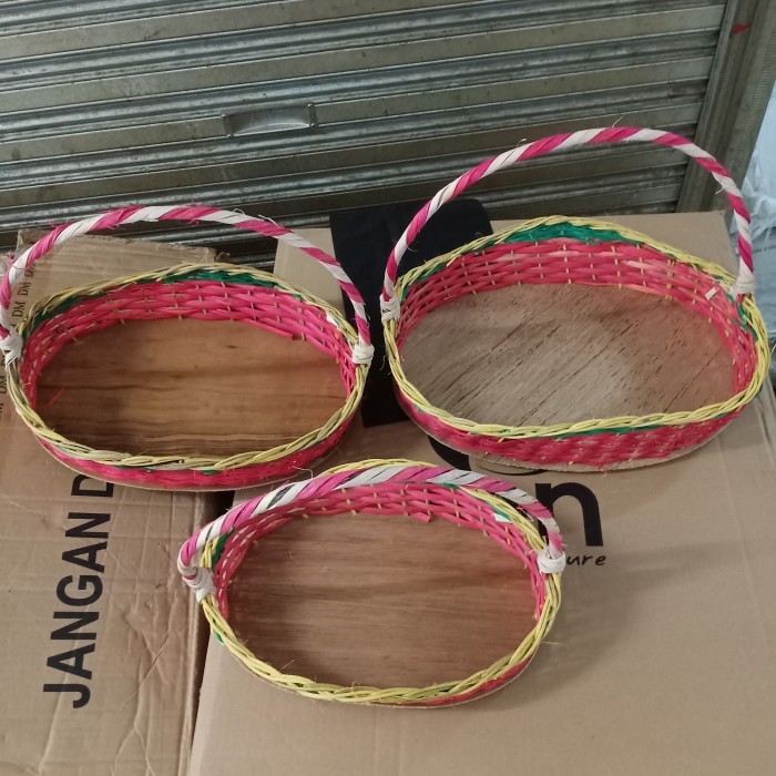 Beragam Keranjang Rotan Bulat / Keranjang Buah Parcel Qlh954