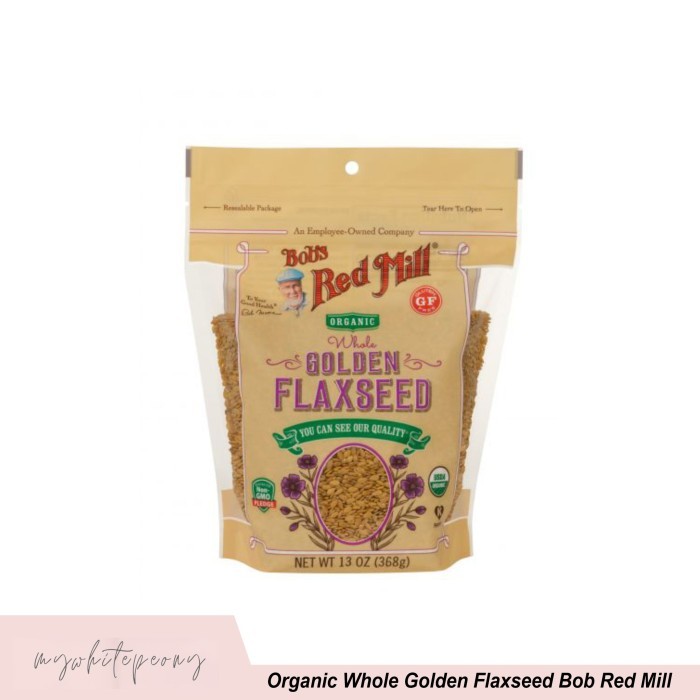 

Organic Whole Golden Flaxseed Bob Red Mill 368 Gram