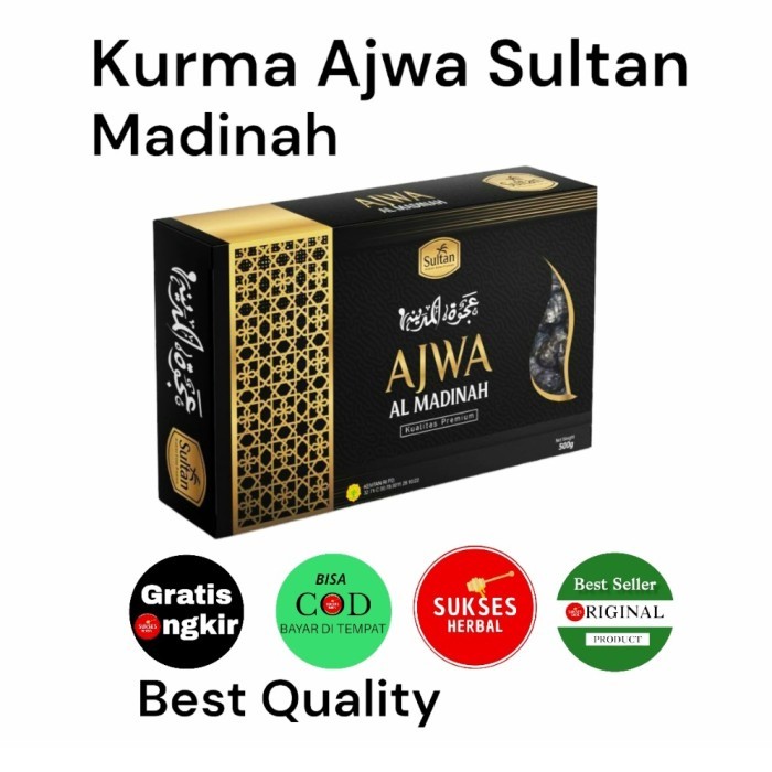

Kurma Ajwa Sultan 500g Al Madinah Grade -A