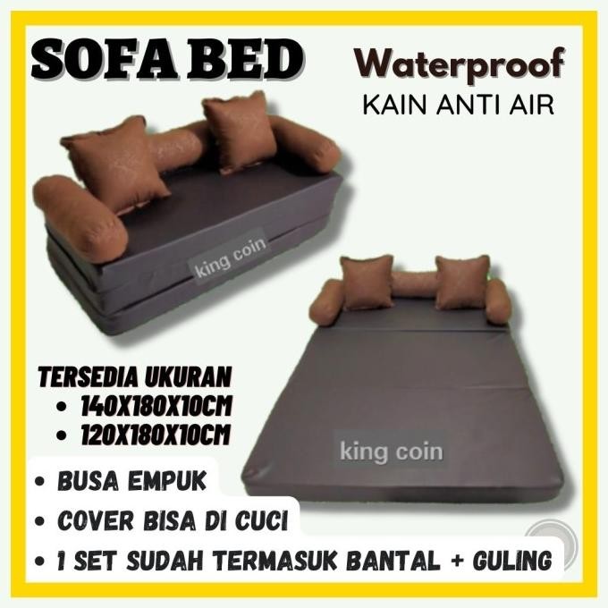 Sofa Bed Lipat Cover Anti Air Waterproof Kasur Lipat Busa Tahan Lama