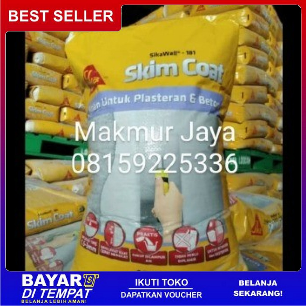 FREE ONGKIR SIKA WALL 181 SKIMCOAT / ACIAN UNTUK PLESTERAN DAN BETON 40 KG BISA COD