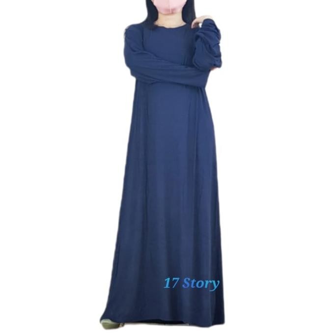 Gamis Basic Wanita Premium Bahan Kaos Import Kekinian 4008 Best Seller