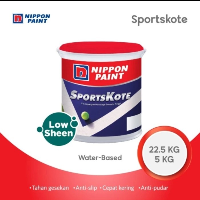 SPORTSKOTE Cat Lapangan (Cat Lantai) Warna Green 003 NIPPON PAINT 5KG
